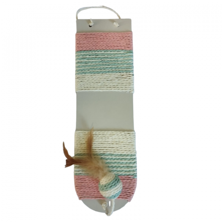 Sisal pentru pisici Bobby Time, 73 x 12.5 cm, Roz [1]