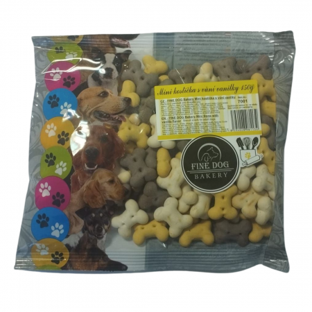 Recompense - Recompense pentru caini Fine Dog, mini os cu vanilie, 150g