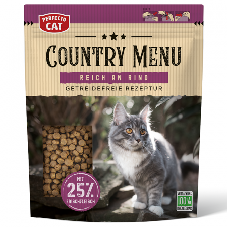 Hrană umedă - Hrana uscata pentru pisici Perfecto Cat, Country Menu vita, 500g