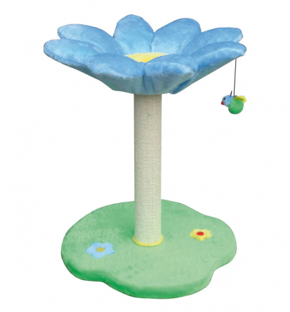 Centre de joacă, sisaluri - Ansamblu de joaca pentru pisici Croci Daisy, 45 x 45 x 59 cm, albastru