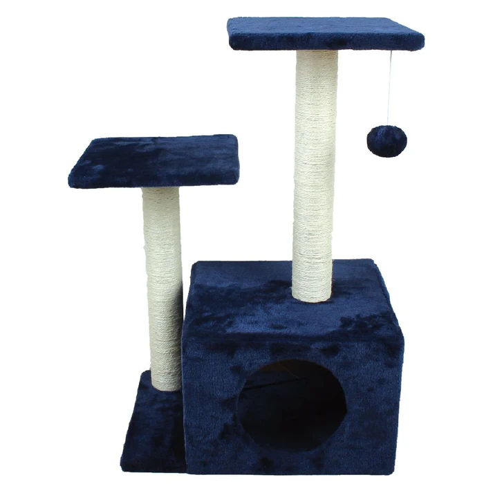 Centre de joacă, sisaluri - Ansamblu de joaca pentru pisici Croci Sammy, 45 x 35 x 70 cm, albastru
