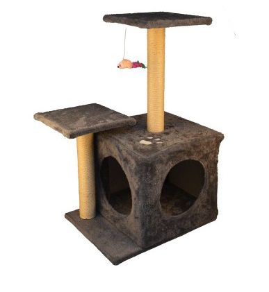 Centre de joacă, sisaluri - Ansamblu de joaca pentru pisici Tatrapet, 45 x 37 x 71 cm, maro