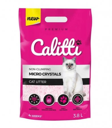 Pisici - Asternut igienic pentru pisici Calitti Micro cristale, 3.8L