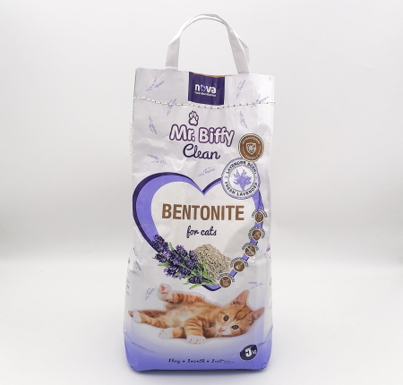 Asternut igienic pentru pisici Mr. Biffy, Bentonita naturala, Lavanda, 5kg [2]