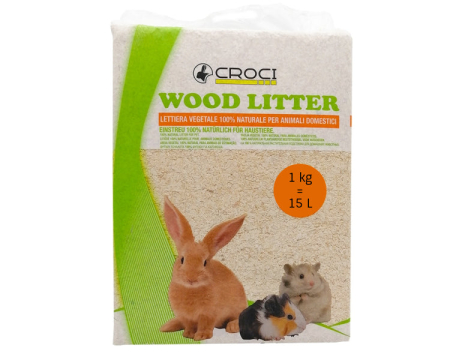 Rozătoare - Asternut igienic pentru rozatoare, Croci, Wood Litter, 1 kg, R4AS0000