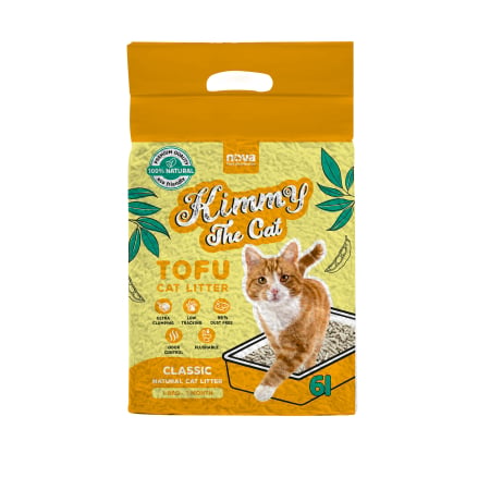 Nisip & silicat - Asternut igienic vegetal pentru pisici Kimmy Tofu, Classic, 6L