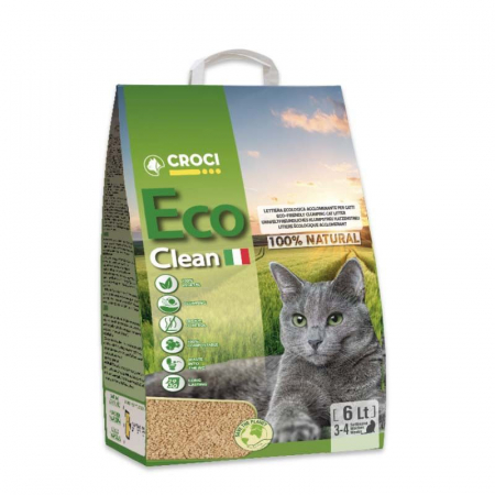 Asternut igienic vegetal pentru pisici Croci Eco Clean, 6L [0]