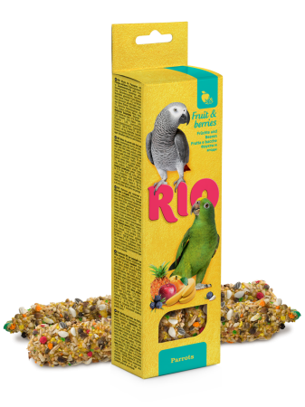 Batoane - Batoane cu fructe de padure pentru papagali Rio, 2 x 90g