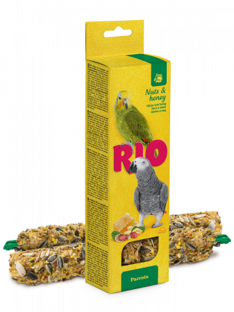 Batoane - Batoane cu miere si alune pentru papagali Rio, 2 x 90g