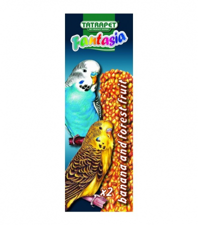 Păsări - Baton cu banane si fructe de padure pentru perusi Tatrapet Fantasia, 2 bucati