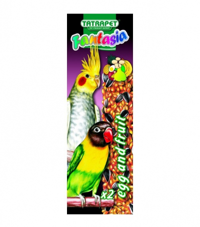 Batoane - Baton cu fructe si ou pentru papagali Tatrapet Fantasia, 2 bucati