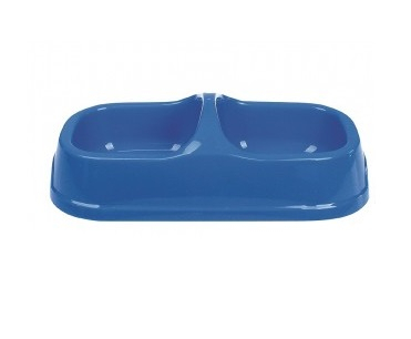 Câini - Castron pentru caini Tatrapet, 27 cm, dublu, albastru