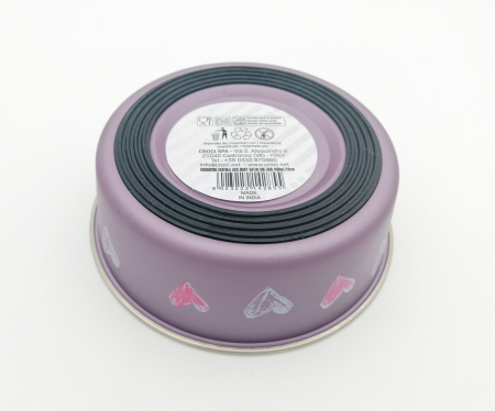 Castron metalic pentru caini Croci Roxy Satin, 450 ml, mov [1]