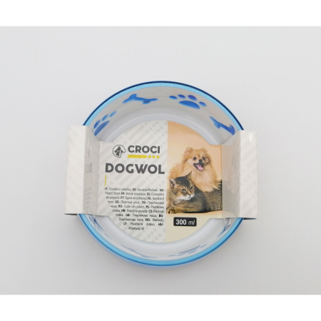 Castron pentru caini Croci Dogwol, 300 ml, antiderapant, albastru [1]