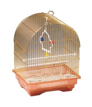 Colivii - Colivie pentru pasari Tatrapet Dodo, 30 x 23 x 38 cm, rotunda, aurie