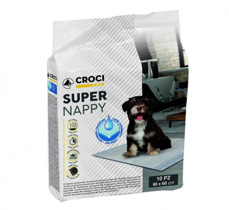 Petpad-uri - Covorase absorbante pentru caini Croci Super Nappy, 60 x 60 cm, 10 bucati
