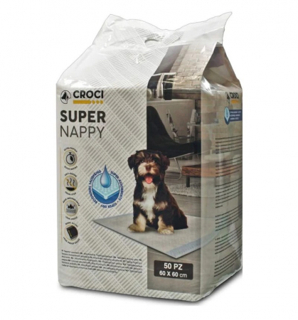 Petpad-uri - Covorase absorbante pentru caini Croci Super Nappy, 60 x 60 cm, 50 bucati