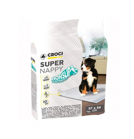 Petpad-uri - Covorase absorbante pentru caini, Croci, Super Nappy, antialunecare,10 bucati