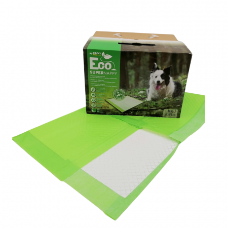 Covorase absorbante pentru caini Croci Super Nappy Eco, 84 x 57 cm, 14 bucati [2]