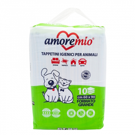 Câini - Covorase absorbante pentru caini Amore mio, 60 x 90 cm, 10 bucati