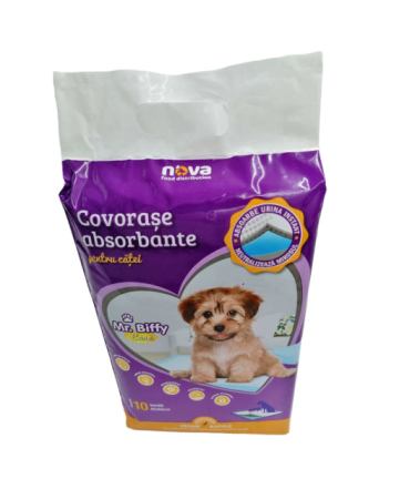 Petpad-uri - Covorase absorbante pentru caini Mr. Biffy, 60x60 cm, 10 bucati