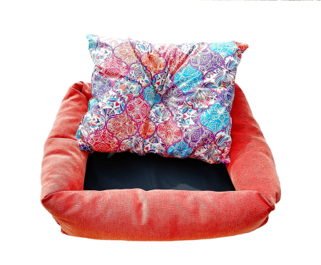 Culcus pentru caini, Confort +, portocaliu, 60x50x13 cm [5]
