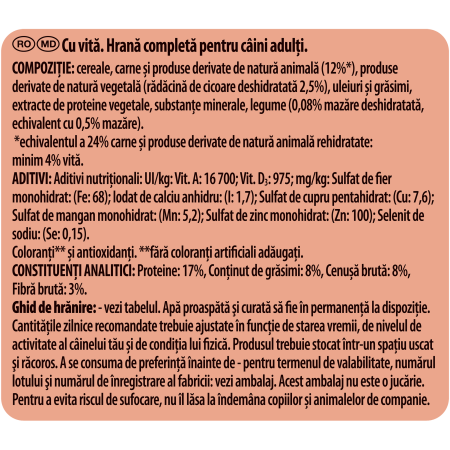 Hrana uscata pentru caini Purina Darling Adult, Vita, pui si legume, 15kg [3]