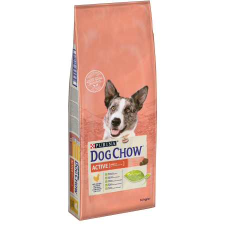Hrană uscată - Hrana uscata pentru caini Purina Dog Chow Active, Adult, Pui, 14kg