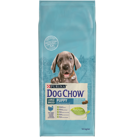 DOG CHOW PUPPY Talie Mare cu Curcan, hrana uscata pentru caini, 2.5 kg [0]