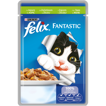 FELIX FANTASTIC Iepure in Aspic, hrana umeda pentru pisici, 85 g [0]