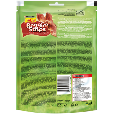 Recompense pentru caini Friskies Beggin' Strips, Vita, 120g [1]
