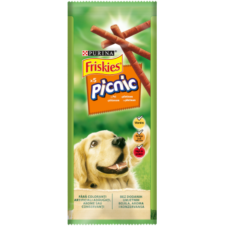 Câini - Recompense pentru caini Purina Friskies Picnic, Pui, 42g