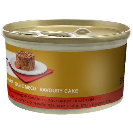 GOURMET GOLD Savoury Cake cu Vita si rosii, hrana umeda pentru pisici, 85 g [1]