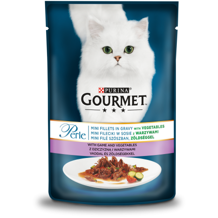 GOURMET PERLE cu Vanat si Legume in sos, hrana umeda pentru pisici, 85 g [0]