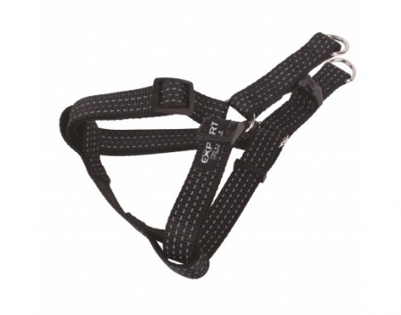 Câini - Ham pentru caini Pet Expert, marimea S, reflectorizant, 1.5 x 30 - 50 cm, negru
