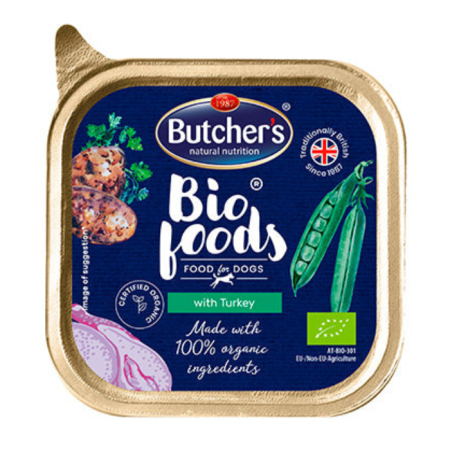 Hrană umedă - Hrana umeda pentru caini Butcher's Bio Foods, Curcan, 150g