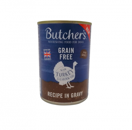 Hrană umedă - Hrana umeda pentru caini Butcher's, Curcan si legume in sos, 400g