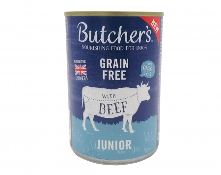 Hrană umedă - Hrana umeda pentru caini Butcher's Junior, Vita in aspic, 400g