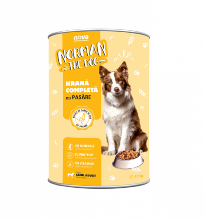 Hrană umedă - Hrana umeda pentru caini, Norman, Pui, 1240g