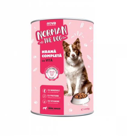 Hrană umedă - Hrana umeda pentru caini Norman, Vita, 1240g