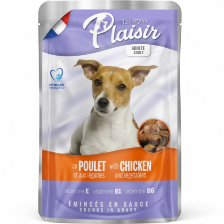 Hrană umedă - Hrana umeda pentru caini Plaisir, Pui, 100g