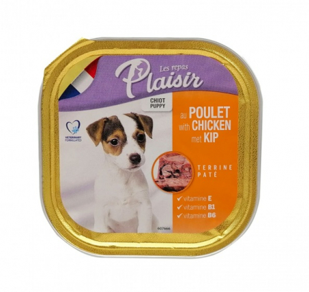 Hrană umedă - Hrana umeda pentru caini, Plaisir Puppy, Pui, 18 x 300g