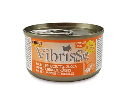 Hrana umeda pentru pisici Croci Vibrisse, Pui, Sunca de pui si Dovleac, 24 x 70g [0]