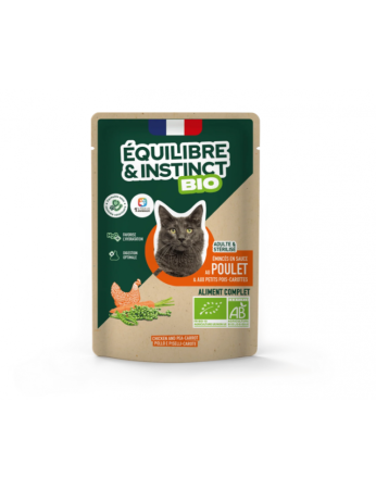 Hrana umeda pentru pisici Equilibre & Instinct, Bio, Pui, 12 x 85g [1]