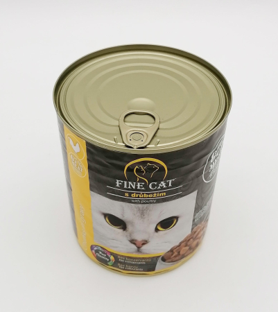 Hrana umeda pentru pisici, Fine Cat, cu pui, 830 g [3]