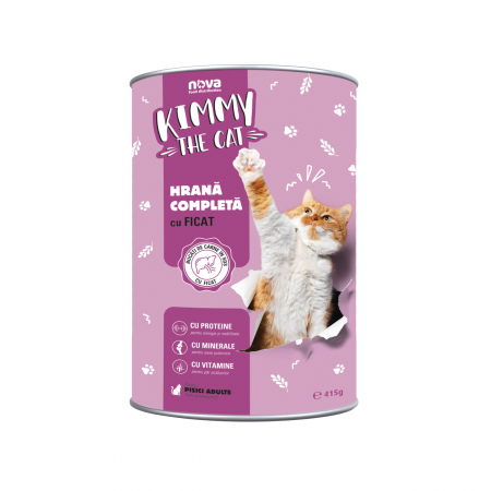 Hrană umedă - Hrana umeda pentru pisici Kimmy, ficat, 415g