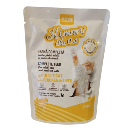 Hrană umedă - Hrana umeda pentru pisici Kimmy, Pui, 24 x 85g