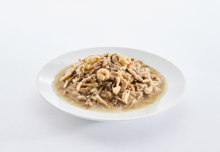 Hrana umeda pentru pisici Les Filous, Ton, pui si creveti, 6 x 80g [1]