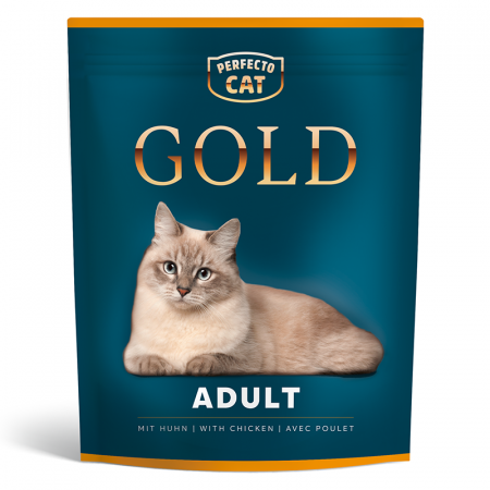 Hrană umedă - Hrana umeda pentru pisici Perfecto Cat Gold, Adult, pui, 800g