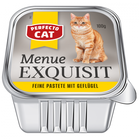 Hrană umedă - Hrana umeda pentru pisici Perfecto Cat Exquisit, Pate, pui, 100g